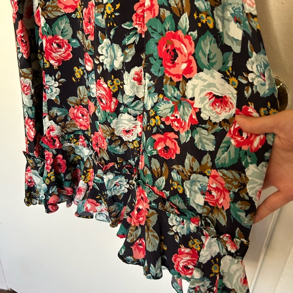 Majorelle Quincy Midi Dress with Slit - Pink and Blue Florals - Picture 8 of 10